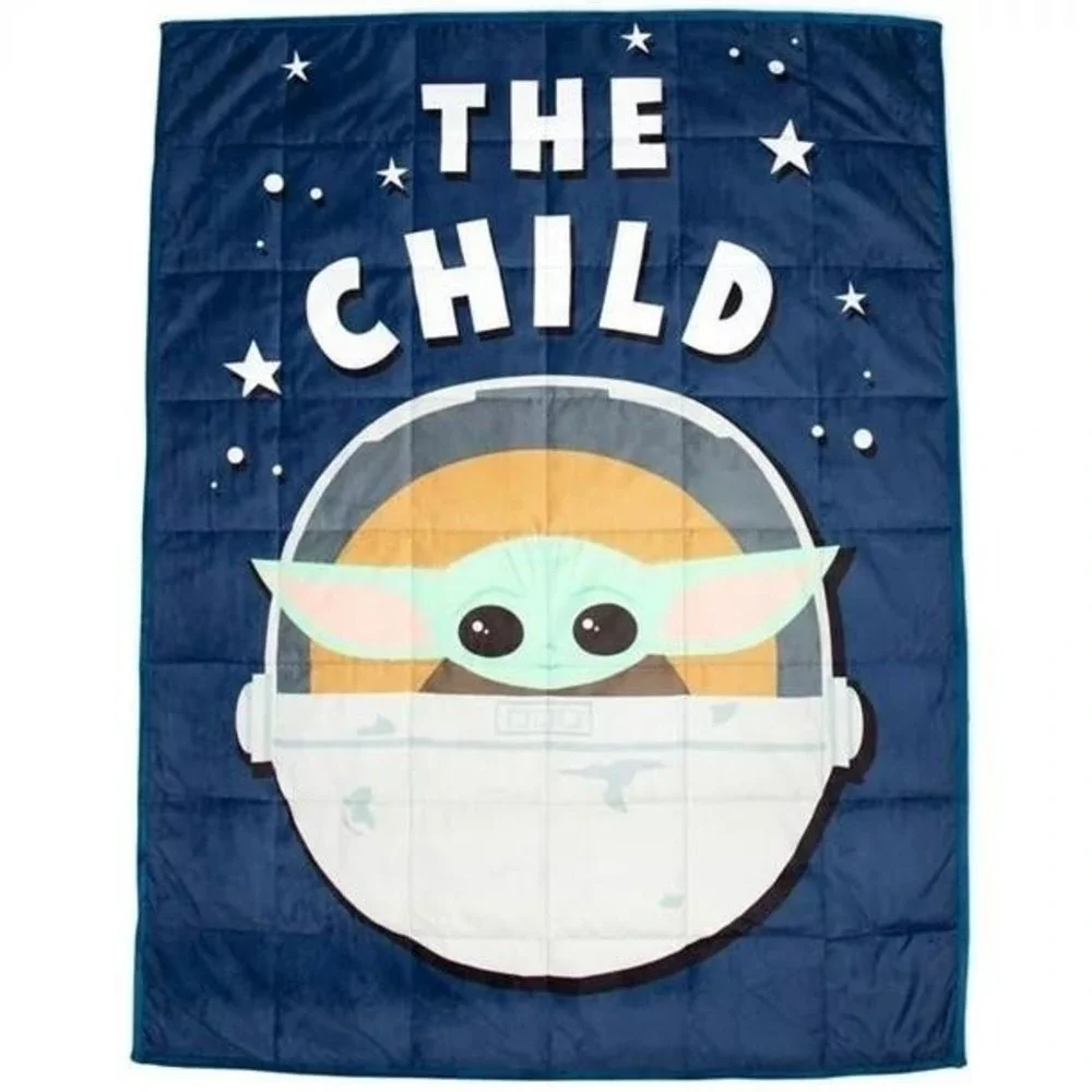 NWT Star Wars Mandalorian Grogu Plush 4.5 Lb Weighted Blanket 40